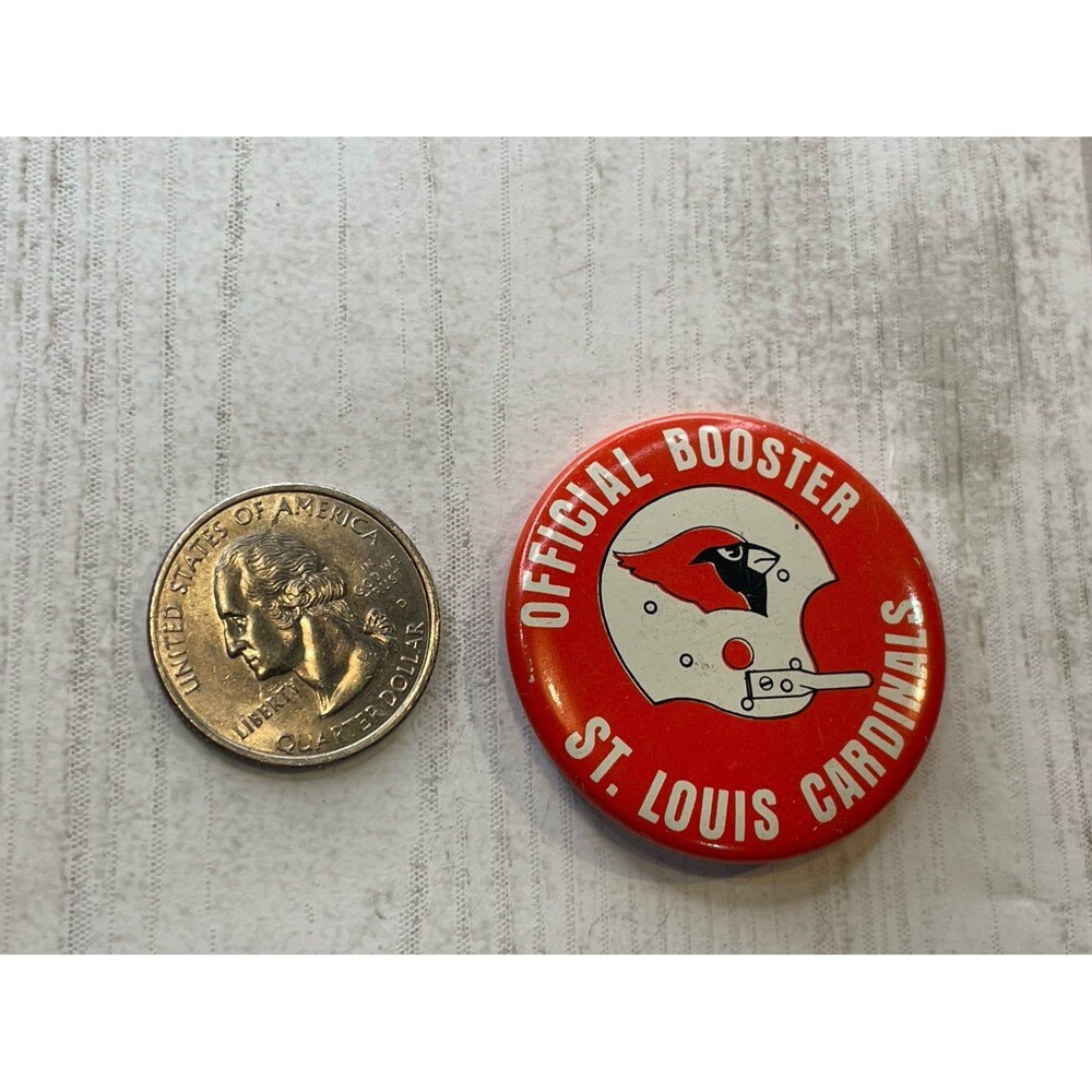 Vintage St. Louis Cardinals, booster button pin collector Heinz NFL Button